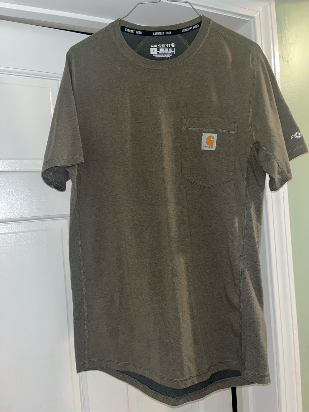 2 small Carhartt Force relaxed fit Pocket Tee
